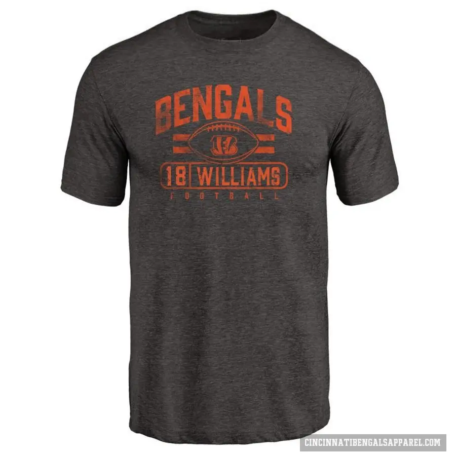 Men's ＃18 Isaiah Williams Cincinnati Bengals Black Flanker T-Shirt