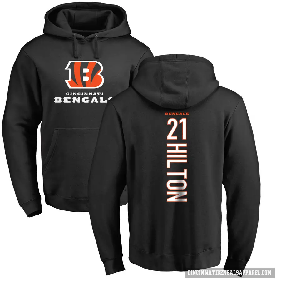 Men's ＃21 Mike Hilton Cincinnati Bengals Black Pro Line Backer Pullover Hoodie