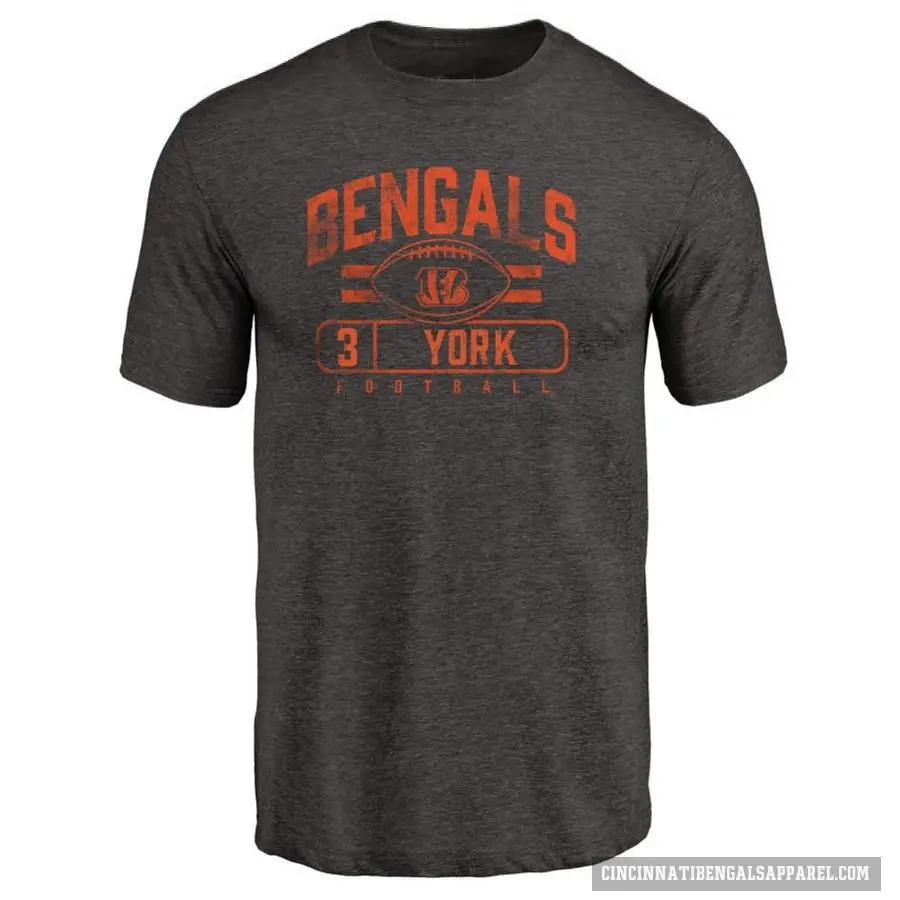 Men's ＃3 Cade York Cincinnati Bengals Black Flanker T-Shirt