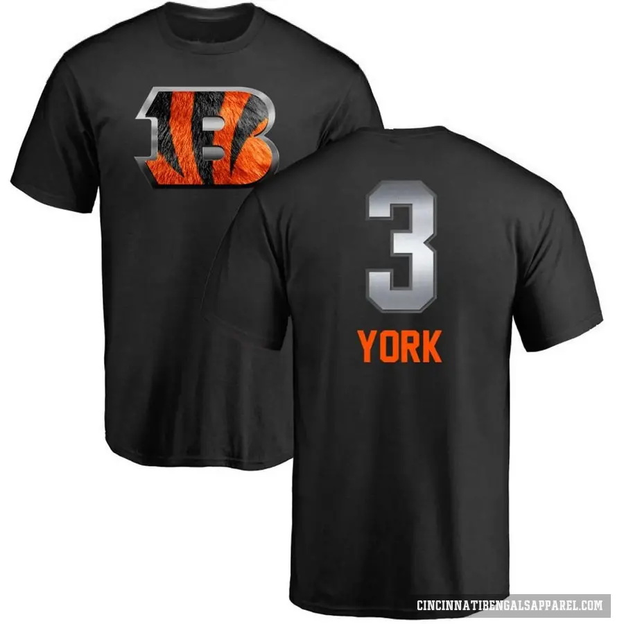 Men's ＃3 Cade York Cincinnati Bengals Black Midnight Mascot T-Shirt