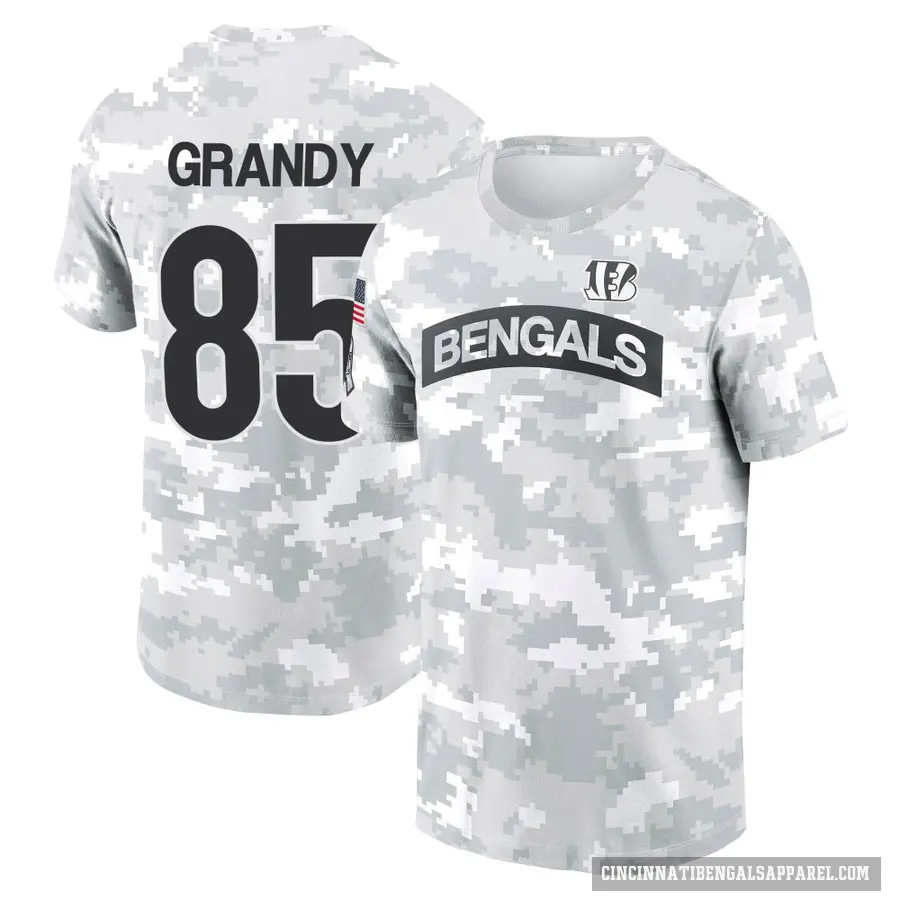 Men's ＃85 Cam Grandy Cincinnati Bengals Camo Arctic 2024 Salute to Service Performance T-Shirt