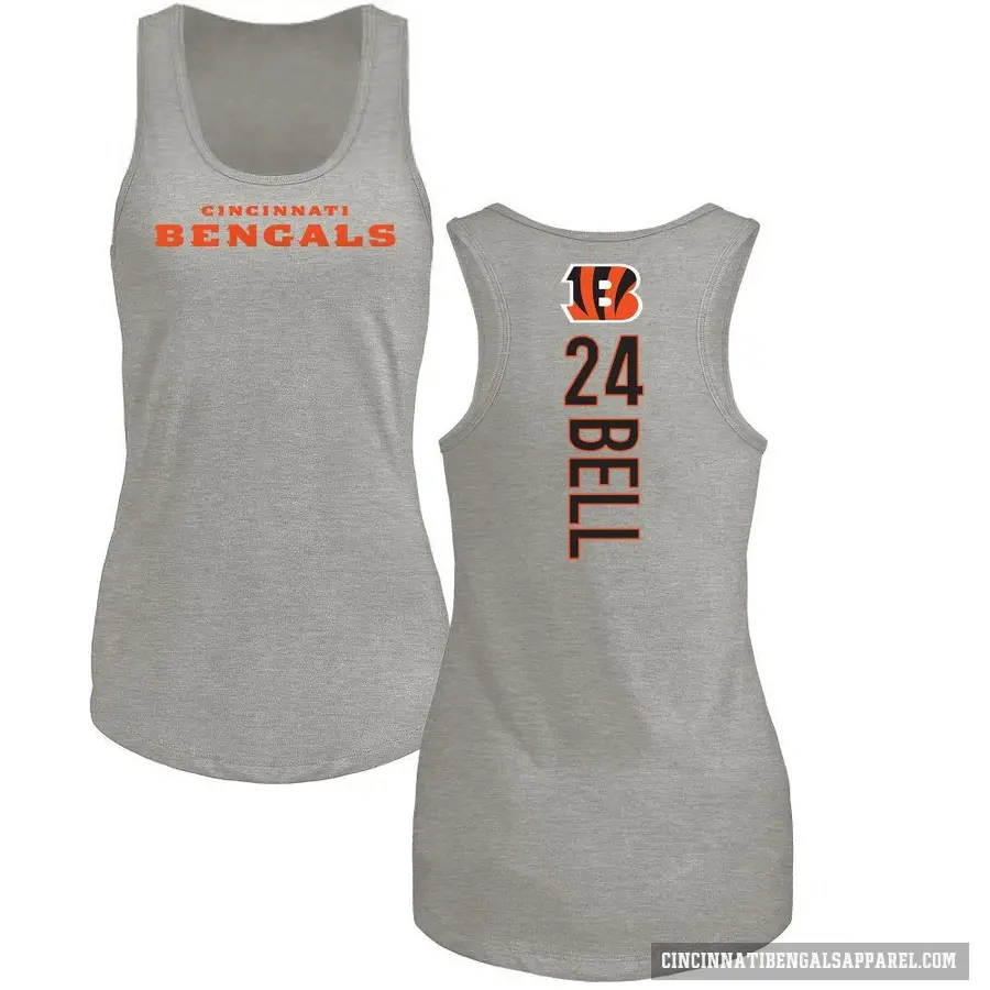 Women's ＃24 Vonn Bell Cincinnati Bengals Ash Backer Tank Top