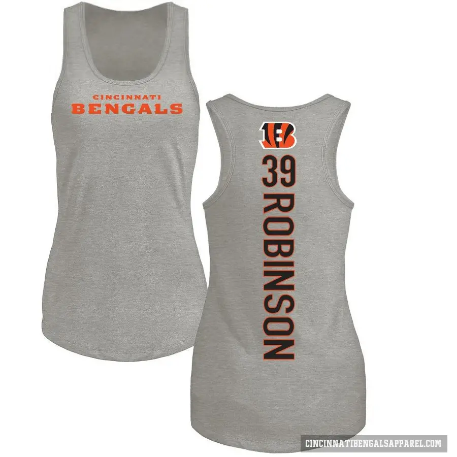 Women's ＃39 Lance Robinson Cincinnati Bengals Ash Backer Tank Top