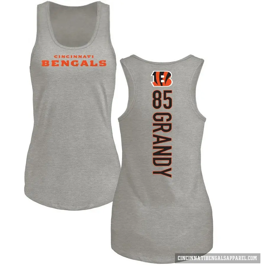 Women's ＃85 Cam Grandy Cincinnati Bengals Ash Backer Tank Top