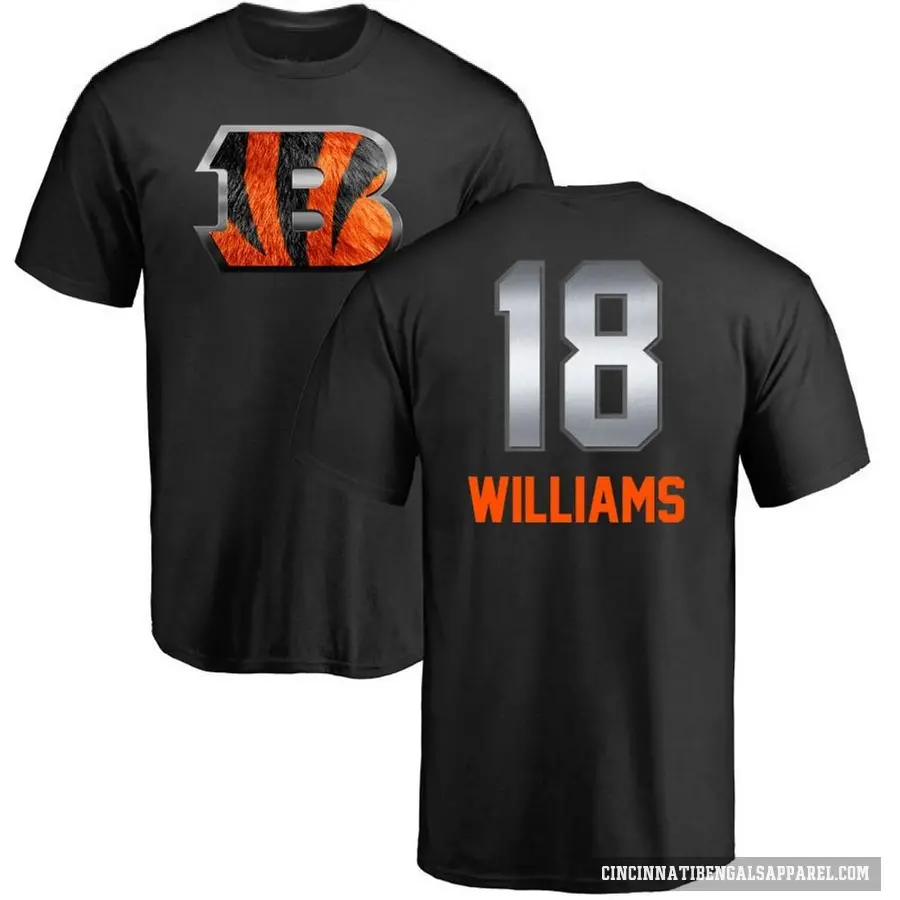 Youth ＃18 Isaiah Williams Cincinnati Bengals Black Midnight Mascot T-Shirt