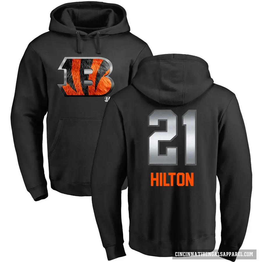 Youth ＃21 Mike Hilton Cincinnati Bengals Black Midnight Mascot Pullover Hoodie