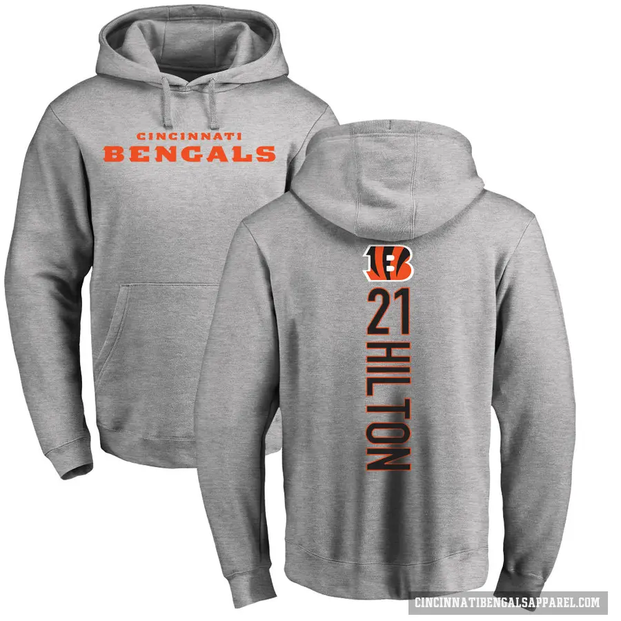 Youth ＃21 Mike Hilton Cincinnati Bengals Pro Line Ash Backer Pullover Hoodie