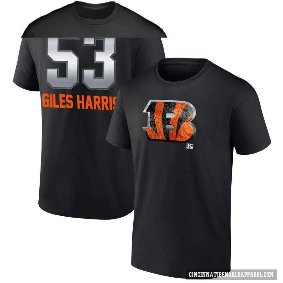 Youth ＃53 Joe Giles-Harris Cincinnati Bengals Black Midnight Mascot T-Shirt