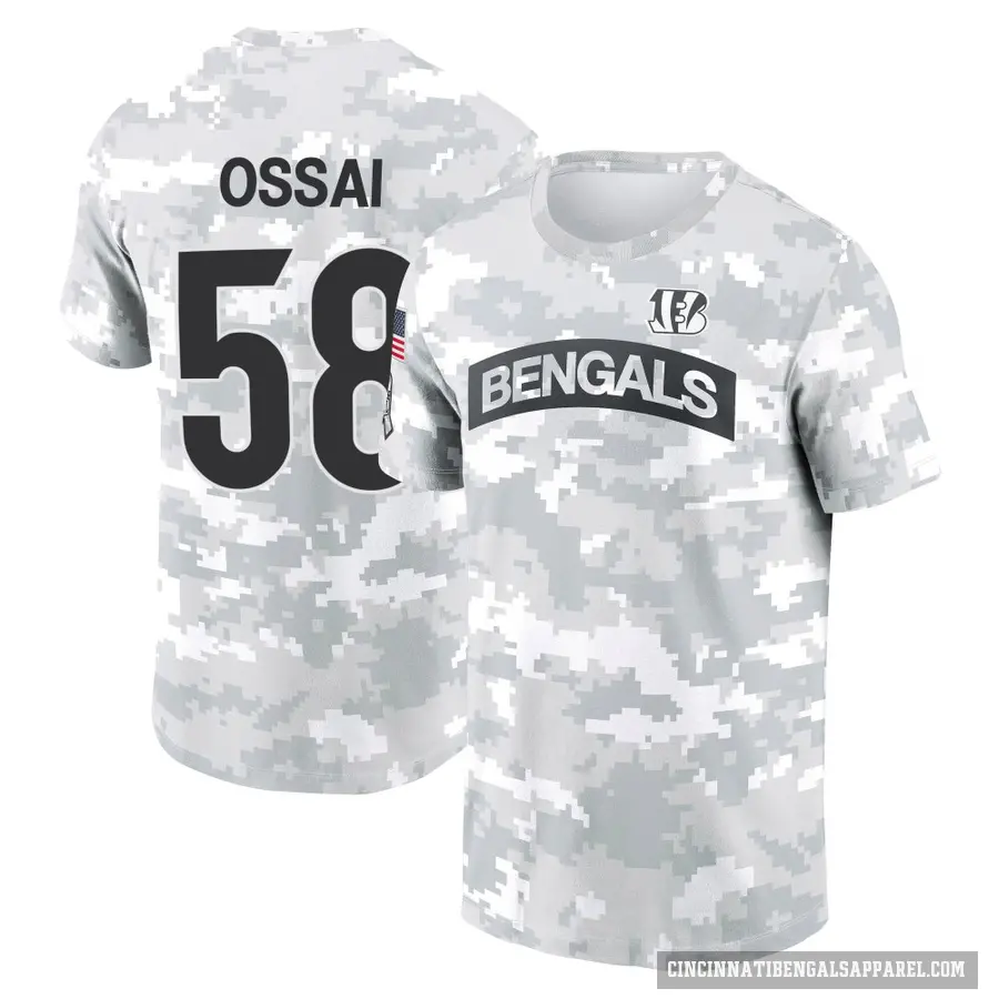 Youth ＃58 Joseph Ossai Cincinnati Bengals Camo Arctic 2024 Salute to Service Performance T-Shirt