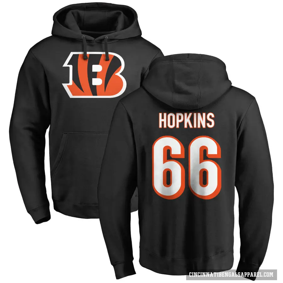 Youth ＃66 Trey Hopkins Cincinnati Bengals Black Pro Line Logo Pullover Hoodie