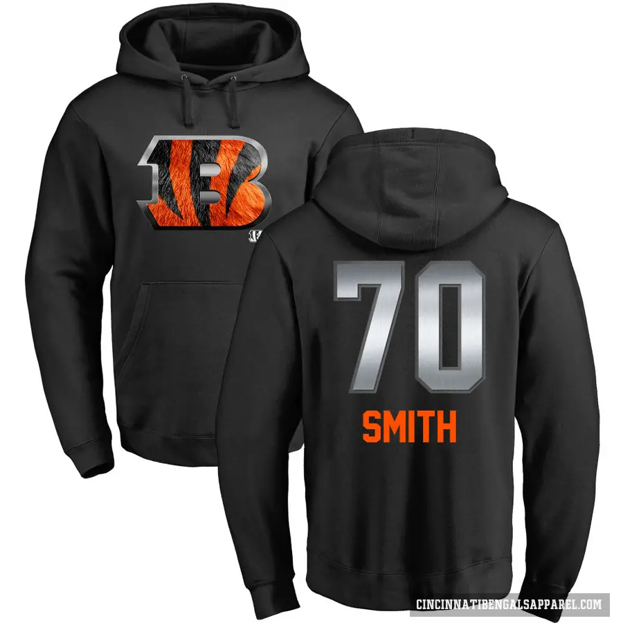Youth ＃70 D'Ante Smith Cincinnati Bengals Black Midnight Mascot Pullover Hoodie